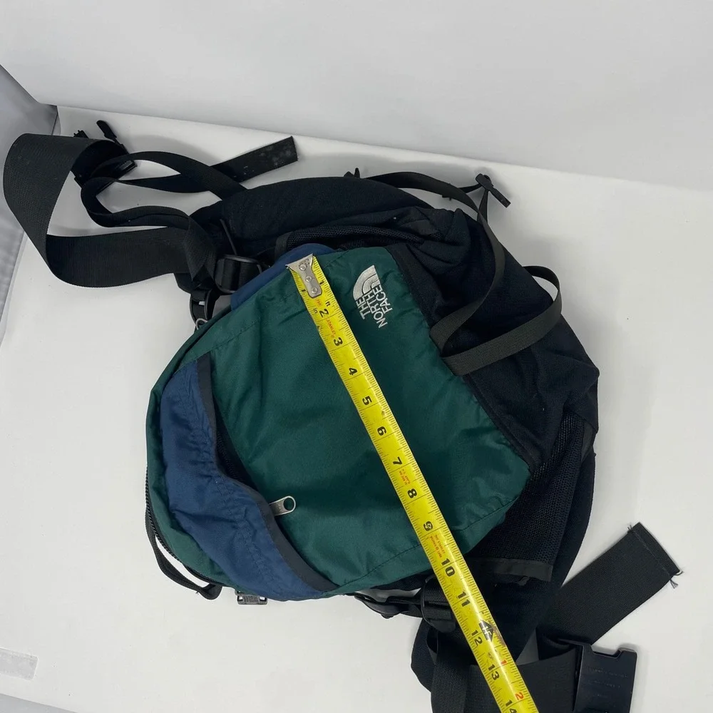 The North Face Vintage Lumbar Waist Pack Green Blue Black Hiking Bag HG2